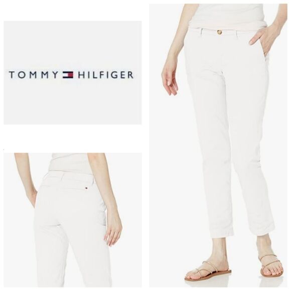 Tommy Hilfiger Relaxed Fit White Chino Pants - Picture 1 of 16